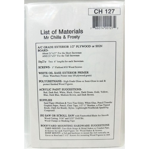 Workshoppe Originals Mr Chills & Frosty Pattern for wood Yard Sign Snowman Snowm - Picture 2 of 2