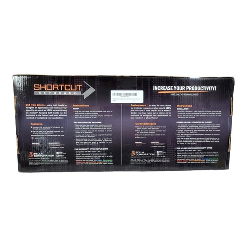 Bella Shortcut Keyboard Word Excel Outlook Printed Keys Multitask Productivity - Picture 2 of 2