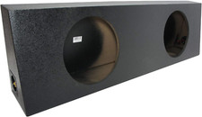 Universal Regular Standard Truck Cab Dual 12" Sub Box Enclosure - Rhino Coated