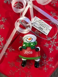Ganz Jolly Jingles Snowman Christmas Ornament Personalized STEPHANIE Ganz Jolly Jingles Snowman Christmas Ornament Personalized STEPHANIE