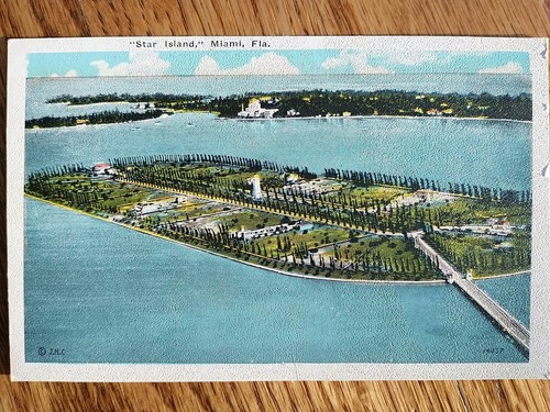 Star Island Miami FL White Border Postkarte - Bild 1 von 2