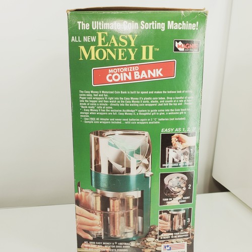 Vtg 90's Magnif Easy Money 2 Ultimate Motorized Coin Bank Sorter W/ Ac Adapter  - Picture 21 of 22