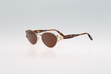 Paloma Picasso By Metzler 8339 689, 90s gold and tortoise cat eye sunglasses NOS