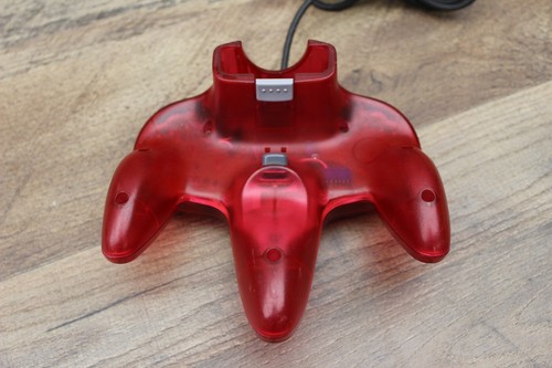 Manette officielle Nintendo 64 WATERMELON ROUGE Tight Stick OEM N64 NUS-005 - Photo 5/14
