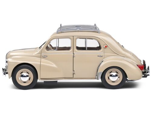 SOLIDO 1956 RENAULT 4CV with ROOF RACK 1/18 DIECAST MODEL CAR BEIGE S1806605 - Picture 3 of 6