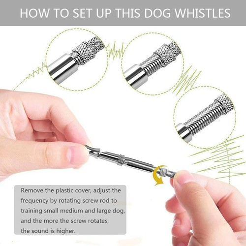 4pcs Dog Training WHISTLE UltraSonic Obedience Stop Barking Pet Sound PitchBlack - Picture 16 of 24