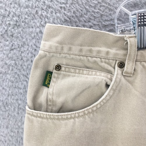 Cabela Straight Jeans Mens 42x32 (Actual 39x29.5) Beige High Rise Zip Fly Casual - Picture 3 of 16