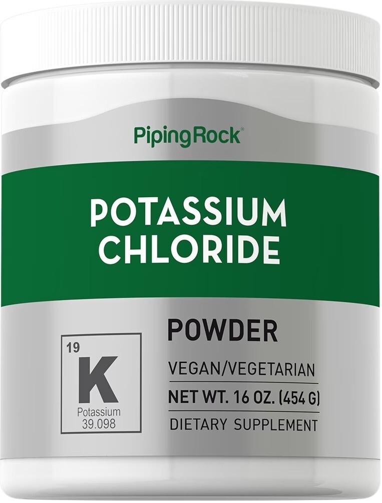 CLORURO DE POTASIO en polvo 16oz = 454gr mineral esencial sustituto ideal de sal