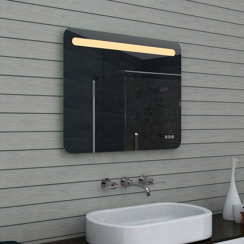 Design LED Wand Hänge Bad Licht spiegel dimmbar Touchs 40 60 80 100 120 140 x 65 - Bild 12 von 26