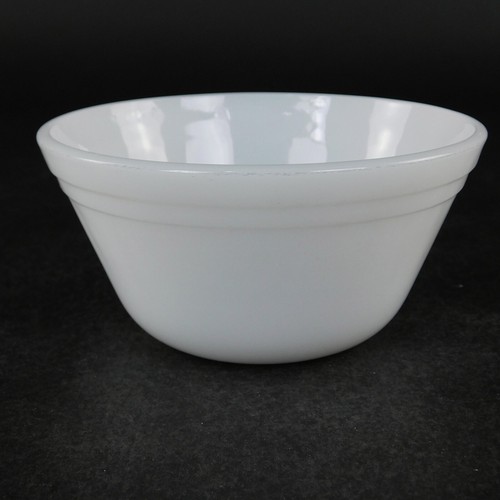 Vintage Federal Glas weiß Milchglas Schale F Schild hitzebeständig 14 Oz 5" Durchmesser - Bild 2 von 8