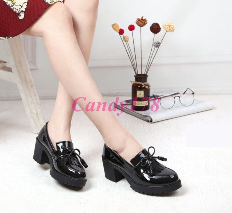 Zapatos De Vestir Collegiate Altos Bowtie para Mujer Grueso Tacones Altos Collegiate Borlas Charol b83cd0 Zapatos De Vestir Collegiate Altos Bowtie para Mujer Grueso Tacones Altos Collegiate Borlas Charol b83cd0