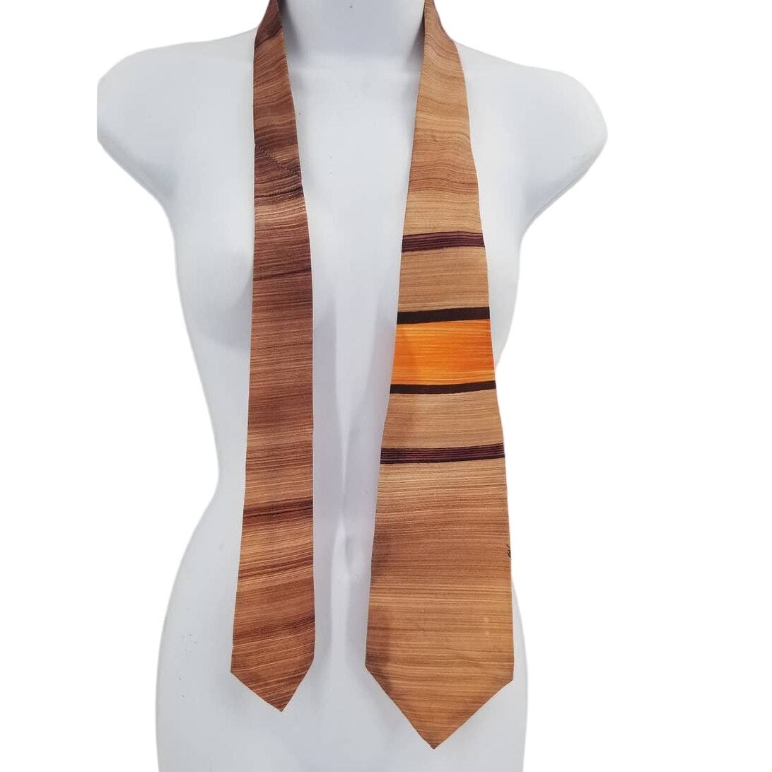 世界を買える 海外ブランド Pilgrim Cravats Vintage WIDE UNIQUE Mens Neck Tie 50 小物