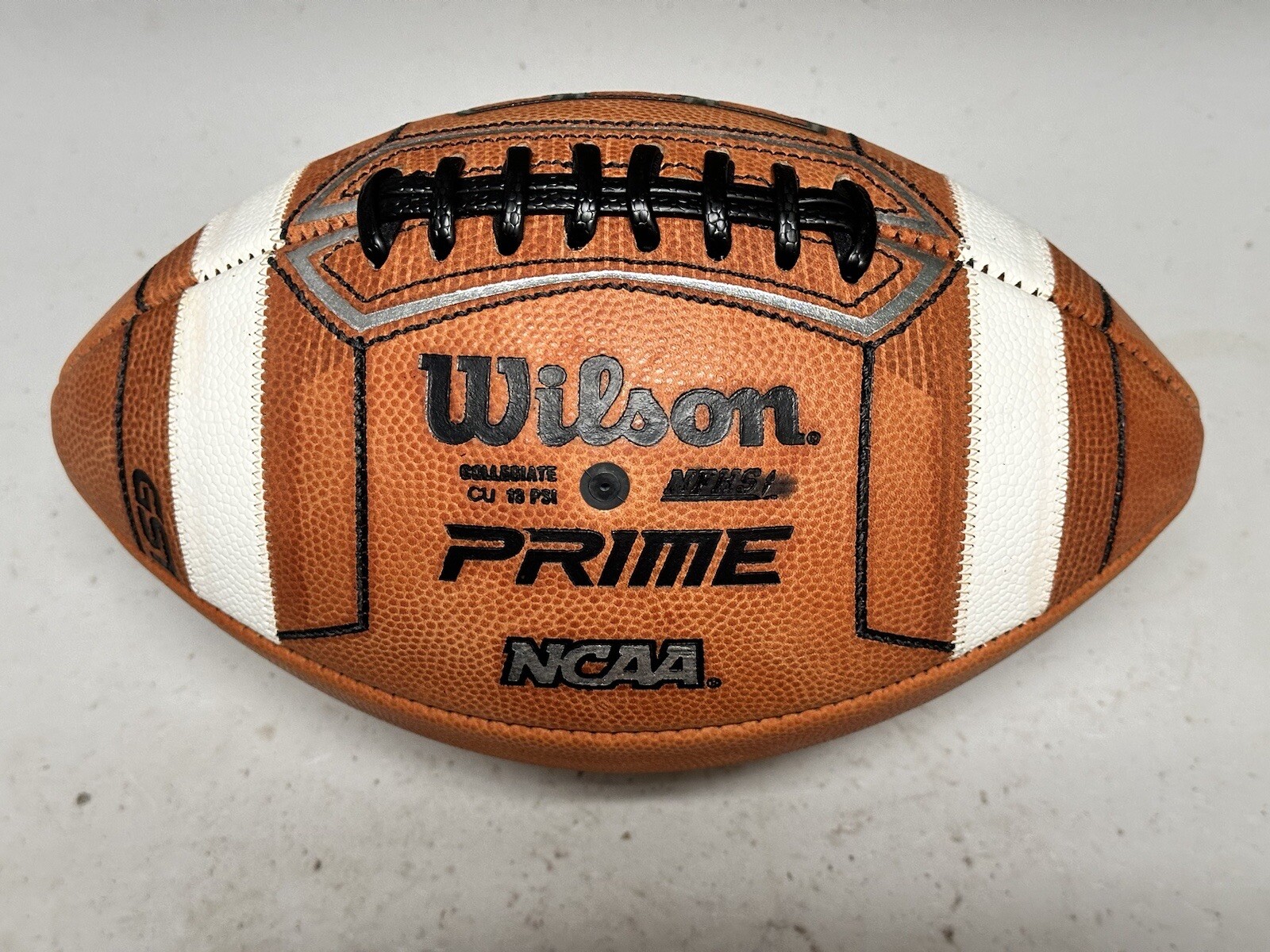 Wilson GST PRIME Leather Football Silver and Black Graphic Pattern - Brand New