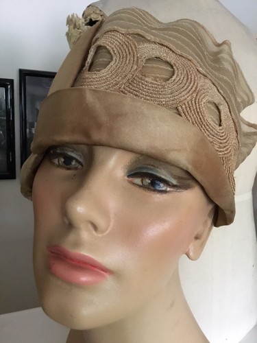 Vintage Antique Authentic FLAPPER CLOCHE Hat Soutache Trim Horsehair EXQUISITE!! - Picture 5 of 17