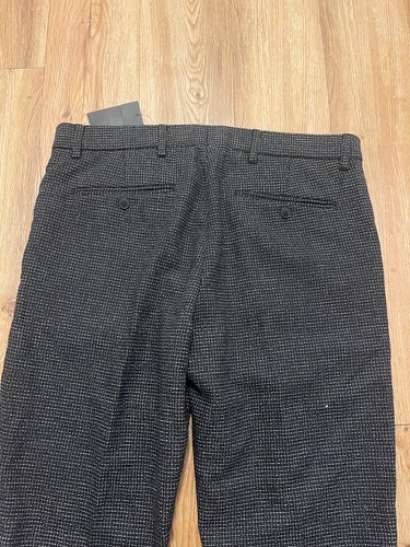 CLUB MONACO MEN’S SUTTON MICRO TEXTURE PANT SIZE 34X32 BLACK WHITE $169 SLIM FIT - Picture 10 of 10