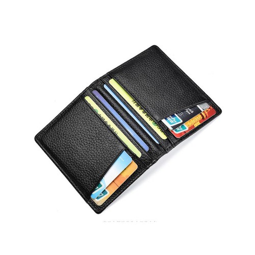 Men's Wallet Genuine Leather Purse Slim Thin Wallet Small Short ID Card Holder ~ - Picture 4 of 10