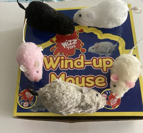 1 x Katze Kätzchen Spielen AUFZIEHEN MAUS Uhrwerk Witz Mäuse Ratte Spaß pelziges Spielzeug Kätzchen ✔ - Bild 5 von 8