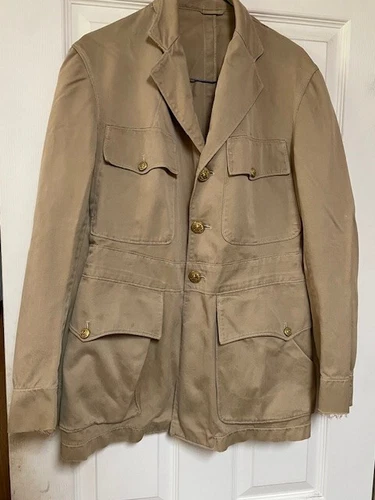 WW2 military US NAVY Officer's Khaki Jacket antique vintage WWII Uniform 1940s