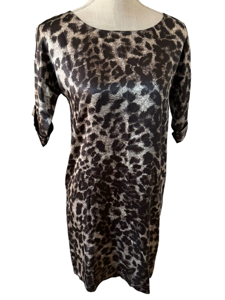 Club Monaco 100% Silk Lillian Leopard Dress Size 00