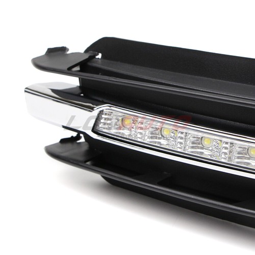 For Audi A6 C6 Facelift Model 2009-2011 LED Daylight DRL Fog Lamp W/ Turn Signal - Picture 5 of 11