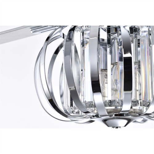 Tamaya 52 Inch Chrome Finish Crystal Ceiling Fan with Remote - Picture 12 of 16