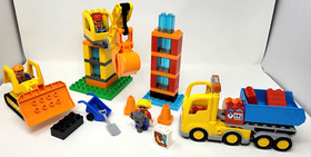 Lego Duplo 10813 Big Construction Site - Bulldozer, Digger, Dump Truck COMPLETE!