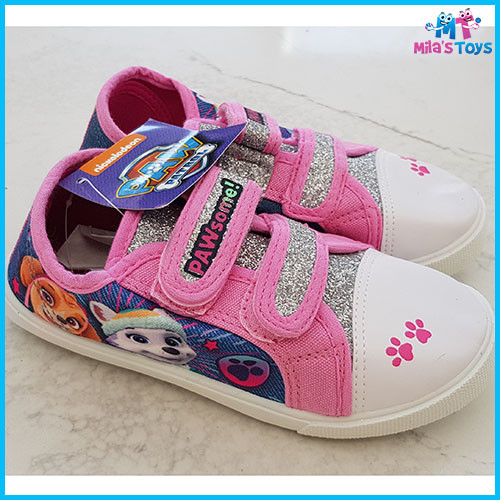 PAW Patrol Girls Pink Canvas Pump Infant Trainers Shoes Sizes 5-10 UK brand new