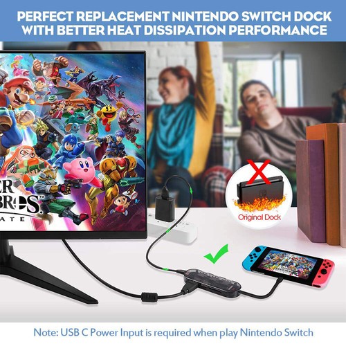 USB Type C Hub Adapter Dock Card Reader 4K HDMI For MacBook,Nintendo Switch Game - Picture 4 of 12