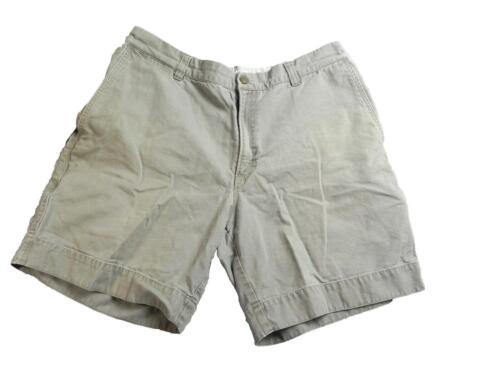 Columbia Shorts Adult 36 Gray American Outdoor Sportswear Flat Front Chino Mens