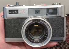 Minolta Hi-Matic 11 Super 3 Circuit 35mm Camera with ROKKOR 45mm Lens, Untested