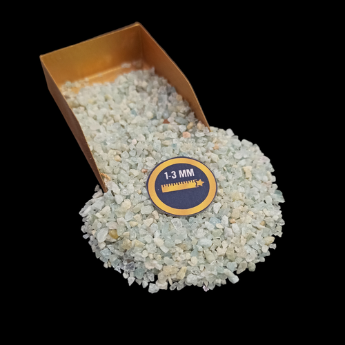 Natural Aquamarine  coarse Crushed Powder For Massage Use Ring inlay - Picture 15 of 16