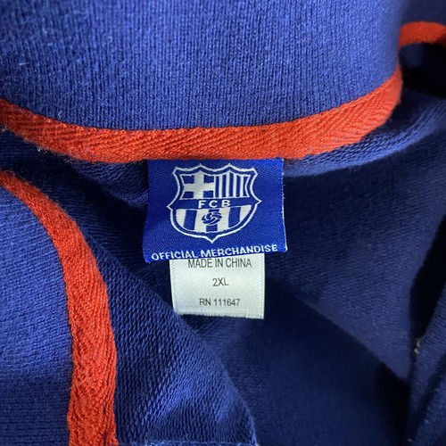 FCB Barcelona Soccer Futbol Club 2XL Blue & Red Jacket Full Zip - Picture 10 of 10