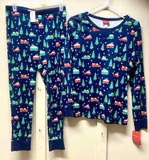 Wondershop Target Adult Sz Medium Blue Christmas Graphics Pajamas Holiday Winter