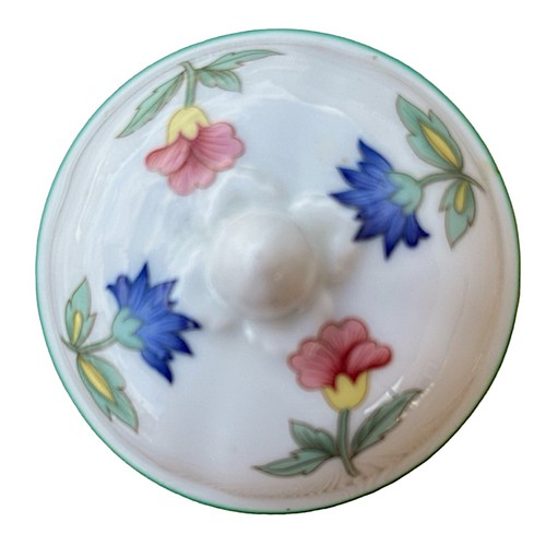HEINRICH vintage porcelain trinket box round lidded floral - Picture 4 of 5