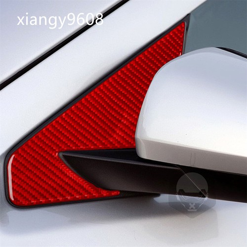 For Dodge Avenger 08-14 Front Rearview Mirror A-pillar Triangle Cover Red Carbon - Picture 3 of 12