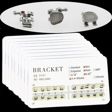 100 Packs Dental Orthodontic Metal Brackets Brace Mini Roth 022 Slot 345 hooks
