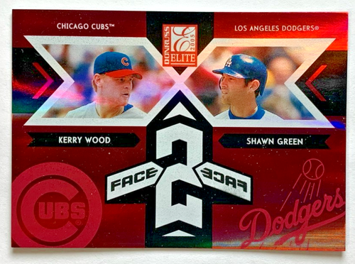 Kerry Wood Shawn Green 2005 Donruss Elite Face 2 Face Red #'d /750 Cubs Dodgers