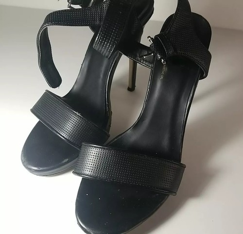 VERSACE 1969 ABBIGLIAMENTO SPORTIVO ITALIA 19V69 HIGH HEEL SHOES BLACK  - Picture 1 of 7