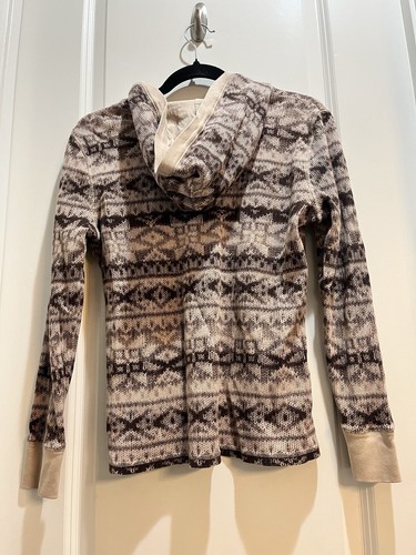 LAUREN Ralph Lauren Sudadera con Capucha Suéter Algodón Grande Manga Larga Marrón Copo de Nieve - Imagen 6 de 6