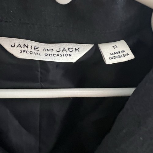 Janie And Jack Blazer Boys Size 12 Navy Blue Wool Special Occasion Jacket *Read - Picture 10 of 11