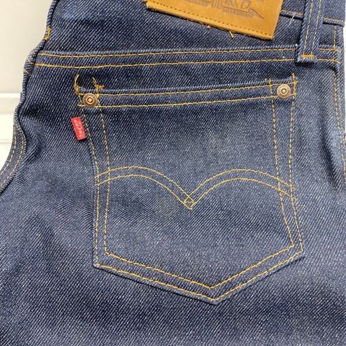 Etichetta Vintage Levi 515 Mai indossata Blu Scuro Rosso W28 L30 - Foto 2 di 8