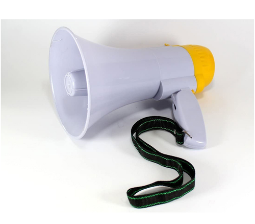 Megafono Portatile Altoparlante Sirena Musica Batteria Registratore - Foto 4 di 5