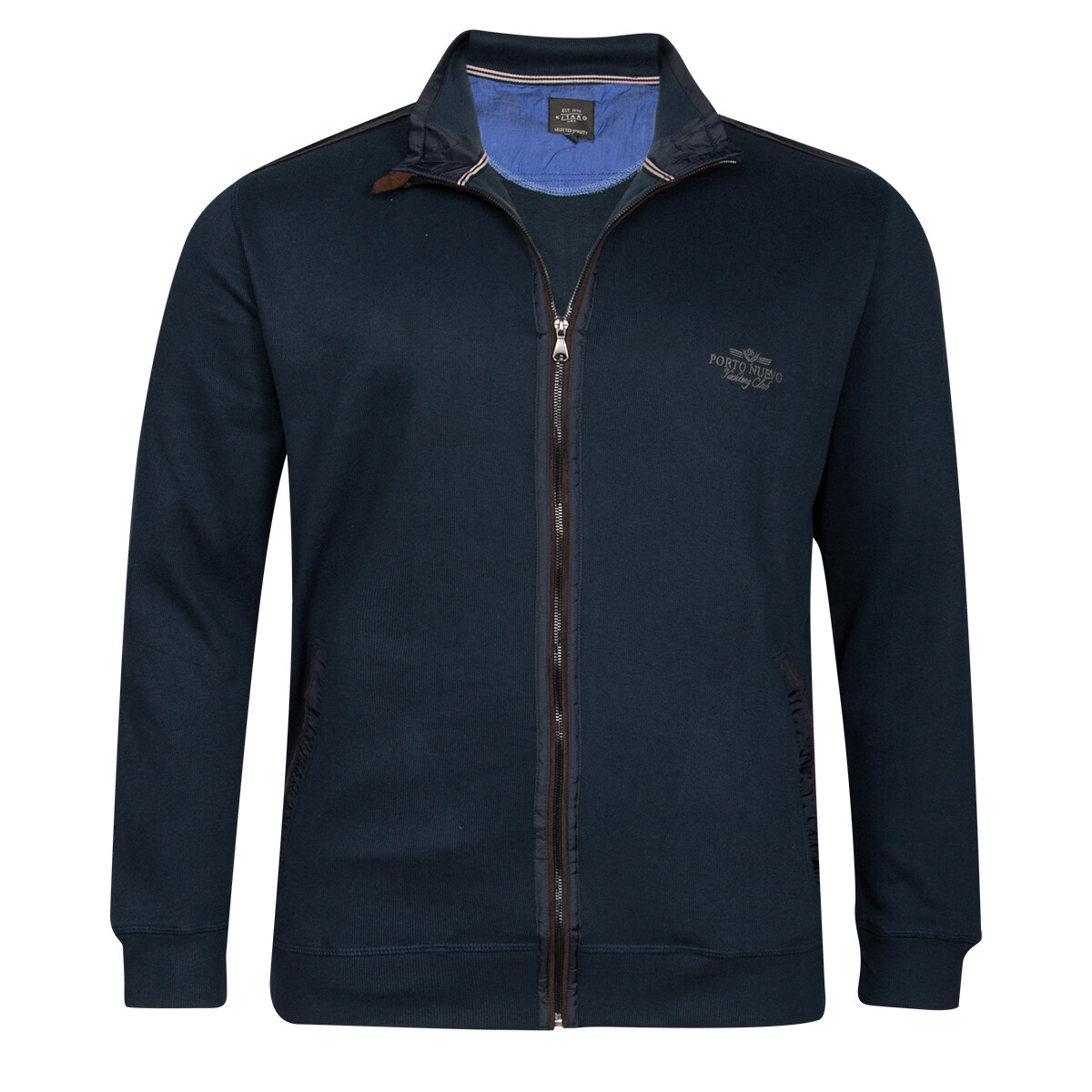 XXL Kitaro Sweatjacke navy modische Details 2XL 3XL 4XL 5XL 6XL 7XL 8XL NEU XXL Kitaro Sweatjacke navy modische Details 2XL 3XL 4XL 5XL 6XL 7XL 8XL NEU