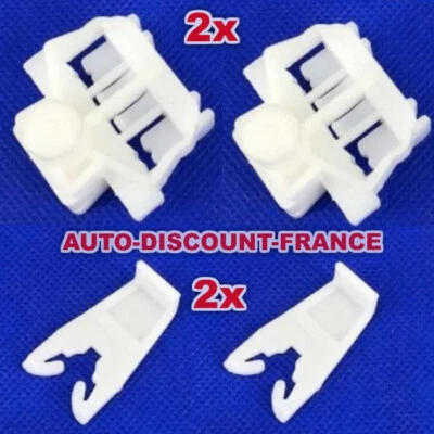 4 pcs Clips agrafes de réparation lève vitre avant pour Renault Clio II