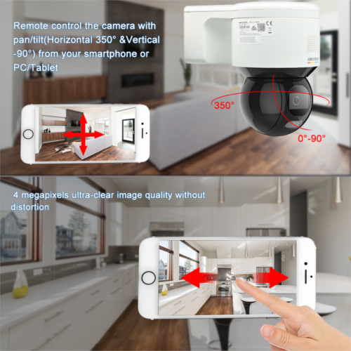 HIKVISION DS-2DE3A400BW-DE(T5) 3-inch 4MP ColorVu Mini PT Dome Security Camera - Picture 3 of 9