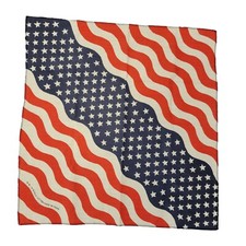 Vintage American Flag Bandana Made In USA Cotton Polyester NEW