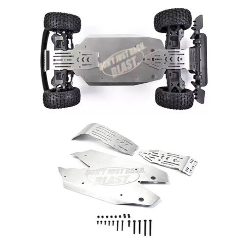 US- Stainless Steel Chassis Armor Skid Plate Kitfor ARRMA 1/8 MOJAVE 4S RC Parts - Picture 2 of 7