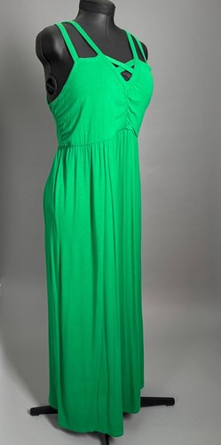 Lane Bryant Kelly Green Stretch Knit Sleeveless Maxi Dress Women's Size 18/20 - Picture 11 of 21