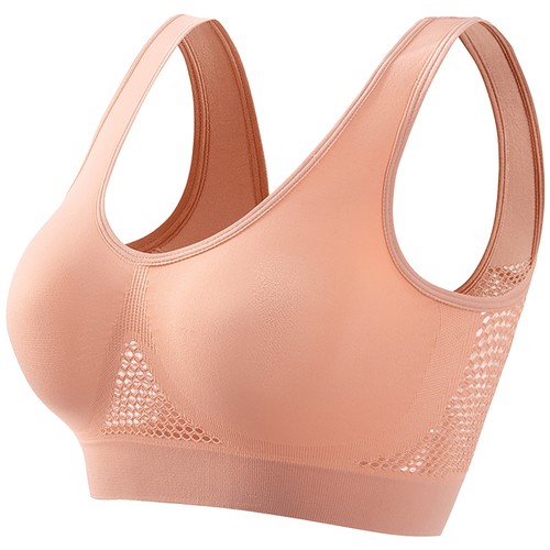 Damen Atmungsaktiver Cool Liftup BH Große Größe Bequem Mesh Sport Yoga BH - Bild 3 von 48
