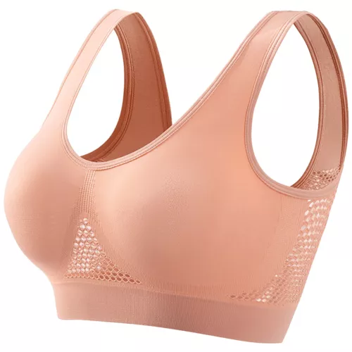 Womens Breathable Cool Liftup Bra Large Size Comfortable Mesh Sports Yoga Bra * - Bild 3 von 20